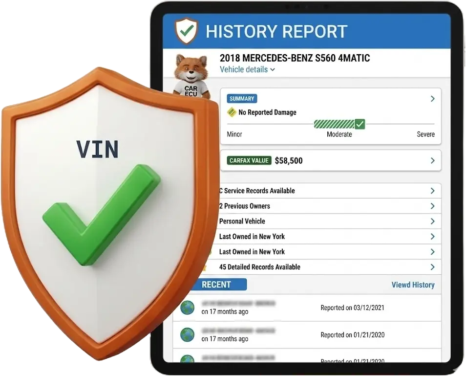 Rapporto storia del veicolo Carfax tramite VIN Rapporto storia del veicolo Carfax tramite VIN